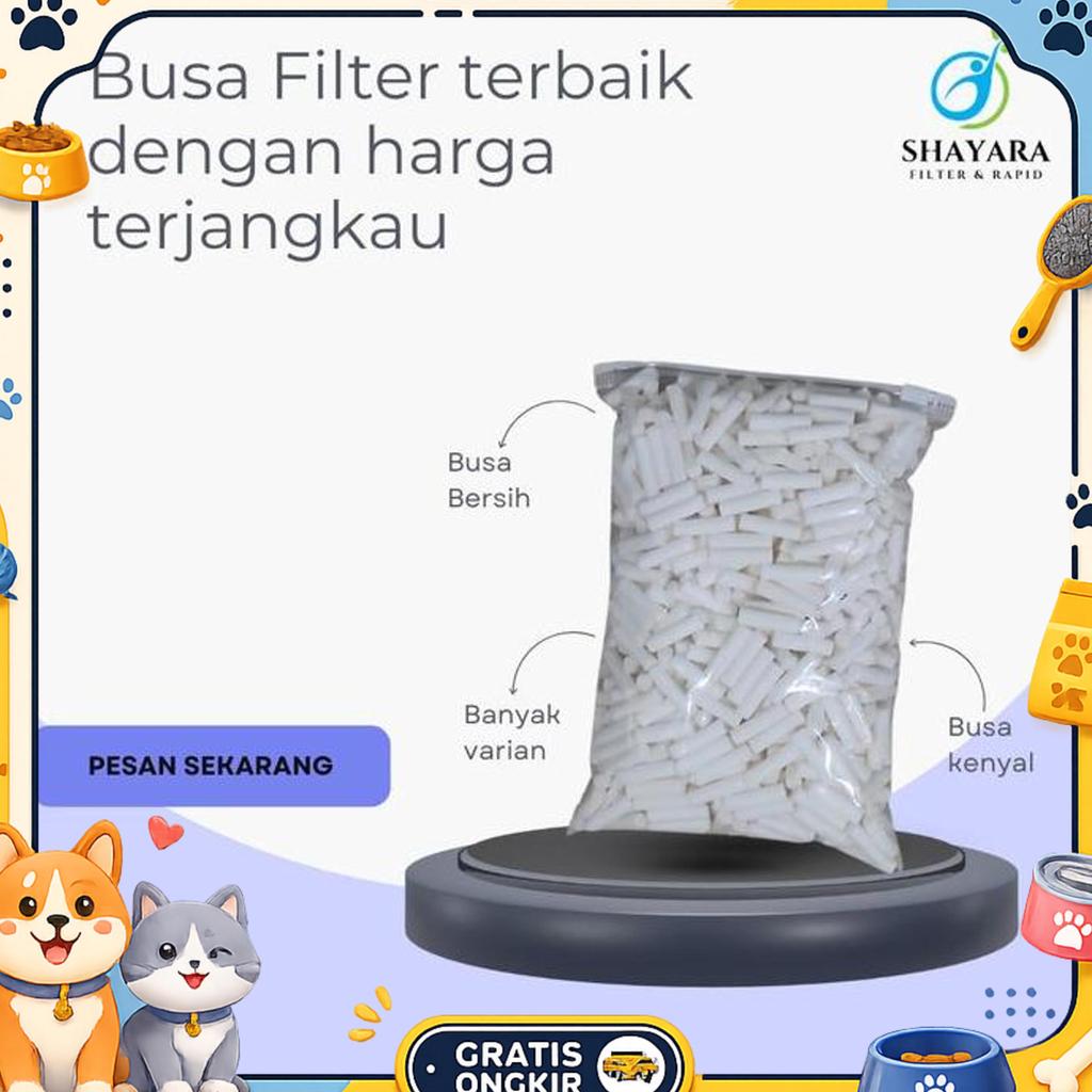 Busa Filter Reguler Kualitas Super Berat Isi 1 Kg Saringan Kapas Aquarium