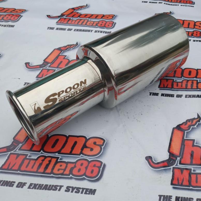Original Knalpot Mobil Spoon Sport Racing Crom Galvanis Suara Bass Gahar