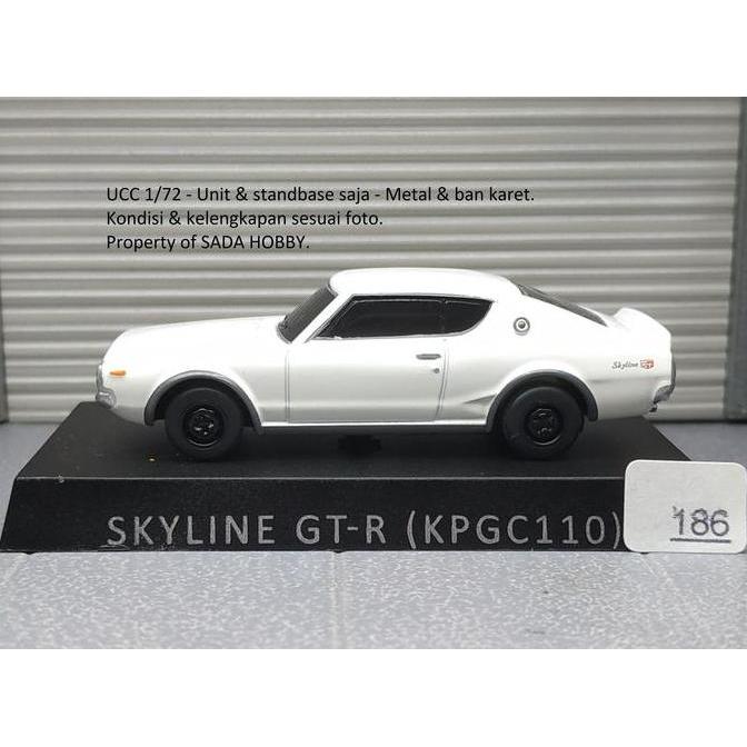 DIECAST UCC 1/72 NISSAN SKYLINE 2000GT-R KPGC110 KENMERI PUTIH S2025
