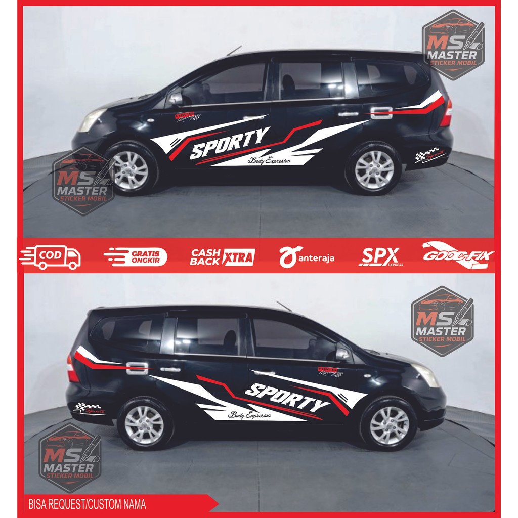 Stiker Cutting List Livina Stiker Mobil Grand Livina Stiker Bodi Samping mobil Nissan Grand Livina T