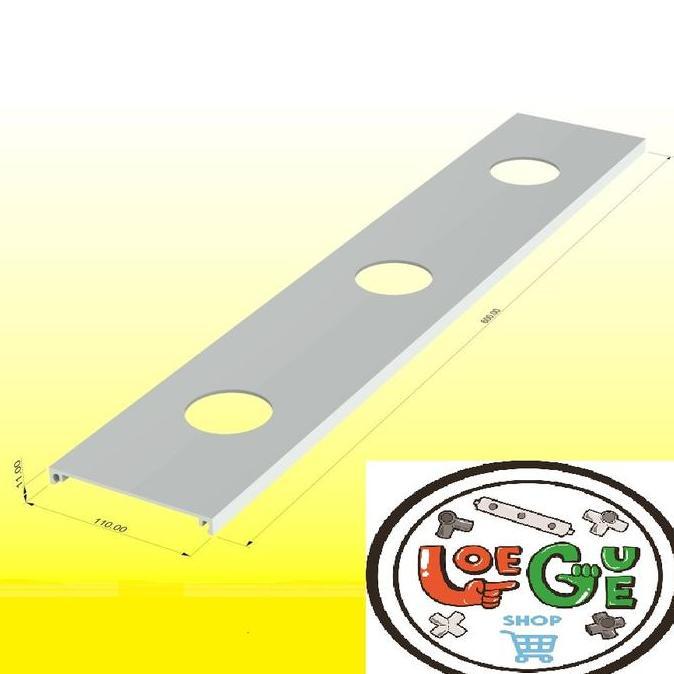 Talang Gully hidroponik aquaponik Trapesium 120 cm