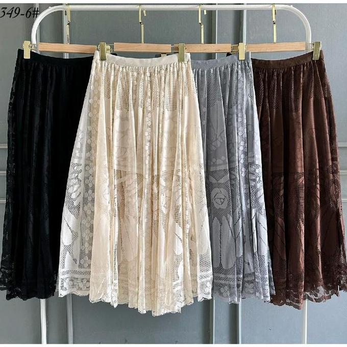 Youyou- Queen - Rok Brukat Lace Panjang Import