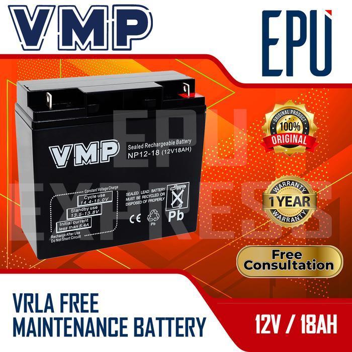 AKI UPS VMP 12V 18AH BATERAI UPS AKI KERING BATERE UPS BATTERY VRLA ORIGINAL DAN TERPERCAYA
