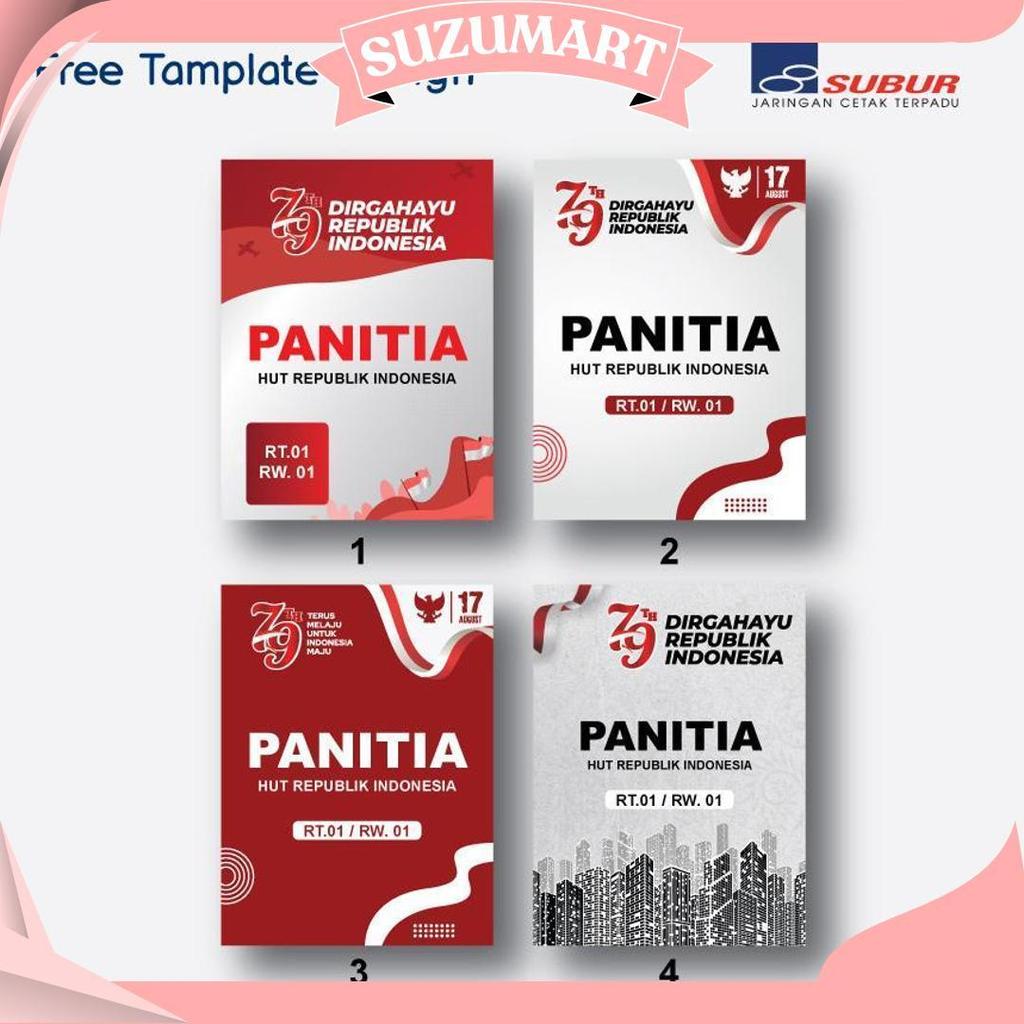 NAMETAG PANITIA 17 AGUSTUS LOMBA KEMERDEKAAN AGUSTUSAN TALI LANYARD PLASTIK NAMETAG TANDA PENGENAL P