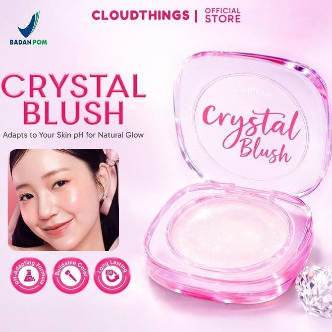 [99K BUY 1 GET 1] CLOUDTHINGS - 3in1 Crystal Blush / Blush On Transparan yang Berubah Warna Sesuai p