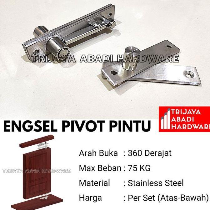 Engsel Pivot Pintu Stainless Steel Engsel Tanam Pintu Kayu Putar