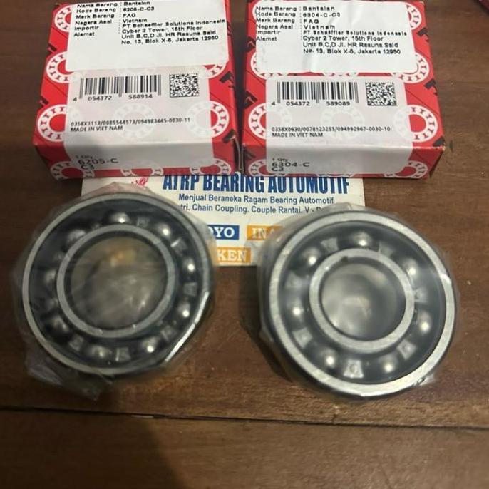 * Bearing 6205 C3 6304 C3 Fag Bearing Set Kruk As Rx-King,Rzr,Rxz Jupiter Z Vega R Yt 115 Suzuki Ts 