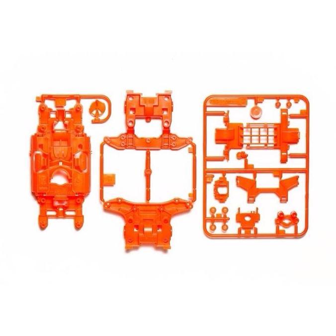 TAMIYA 95682 MS CHASSIS SET ( FLOURESCENT ORANGE ) MINI 4WD STATION  / MS OREN