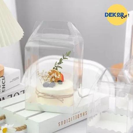 BOX KUE TRANSPARAN PORTABLE box packaging kue ulang tahun mika kue packing kue hampers