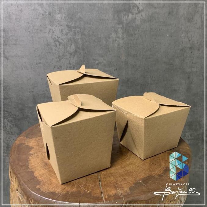 Food Pail Rice Bowl Paper Rice Box Lunch Box Takeaway Kraft Grosir