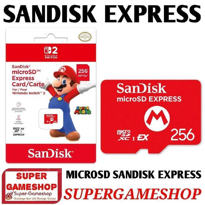 CLEARANCE SALE - Nintendo Switch 2 MicroSD 256GB Express - Micro SD 256GB Express Sandisk SD Card Ex
