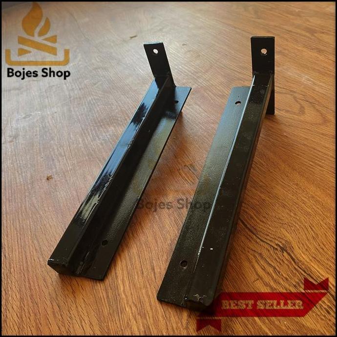 BESI SIKU RAK DINDING HOLLOW besi siku penyangga rak dinding ambalan melayang harga sepasang / 2pcs