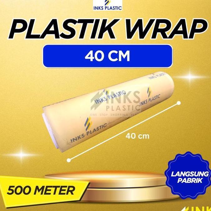 PLASTIK WRAPPING 40 CM ROLL BESAR WRAP PEMBUNGKUS MAKANAN (500 METER)