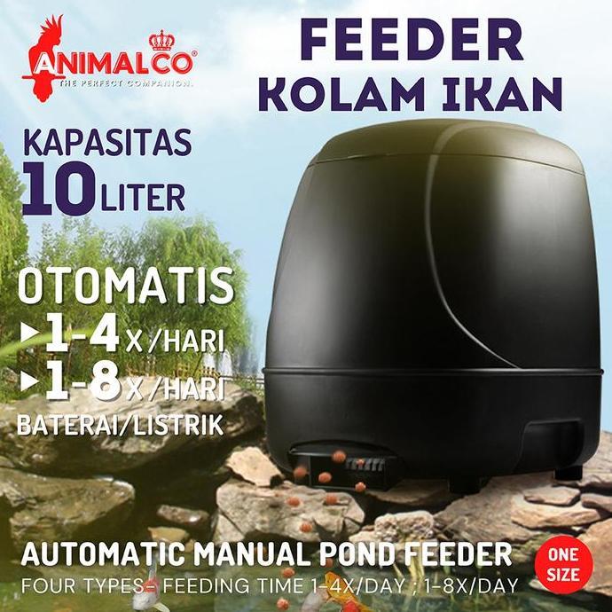 NEW PEMBERI MAKAN IKAN OTOMATIS 10 L / FISH POND FEEDER/ KOI FEEDER KOLAM