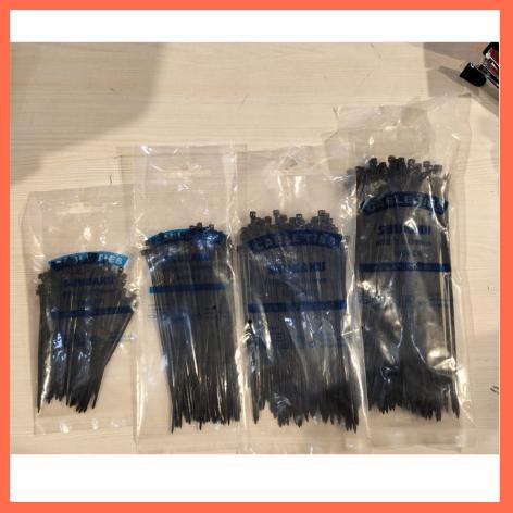 AMENOTEJIKARA SHUKAKU KABEL TIES HITAM NILON ISI 100PCS TERLARIS