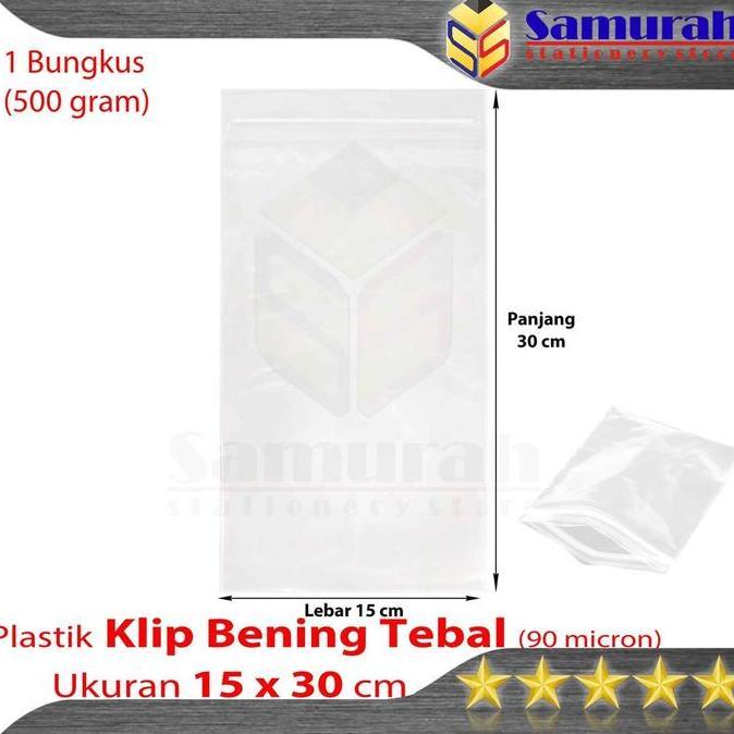 Plastik Klip PP Tebal 15 x 30 x 90 Micron / Zip Lock Transparant PP