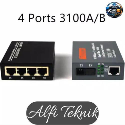 Converter 4 Port LAN HTB 3100 FIBER OPTIK