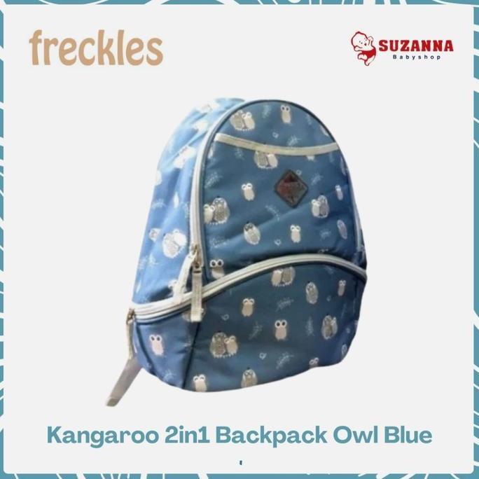 (Good) Freckles 62112 Kangaroo 2in1 Backpack  Owl Blue - Cooler Bag