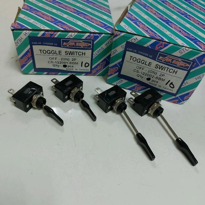 Toggle Switch Klakson Universal Mobil Motor Off-(On) Panjang-Pendek Carshow Forsale