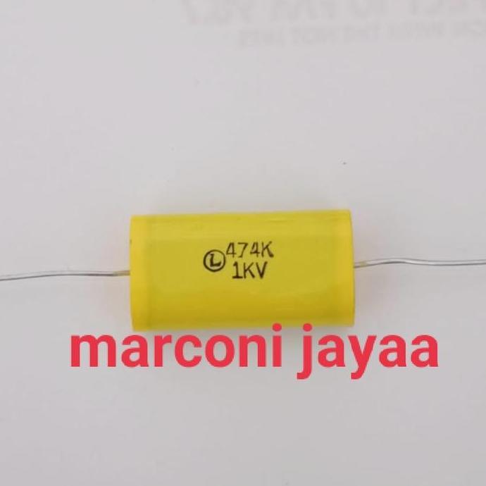 Kapasitor Axial 474K 1Kv/ 0,47Uf 1000Vdc Diskon