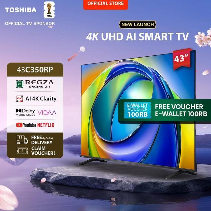 Goodseller- [4K] [FREE ONGKIR JABODETABEK] Toshiba TV 43" 4K UHD Smart TV - Regza ZR Gen3 Dolby Visi