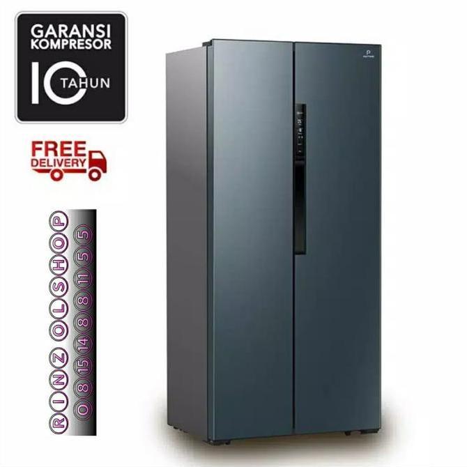 Goodseller- KULKAS POLYTRON PRS460B SIDE BY SIDE INVERTER 460L PRS 460