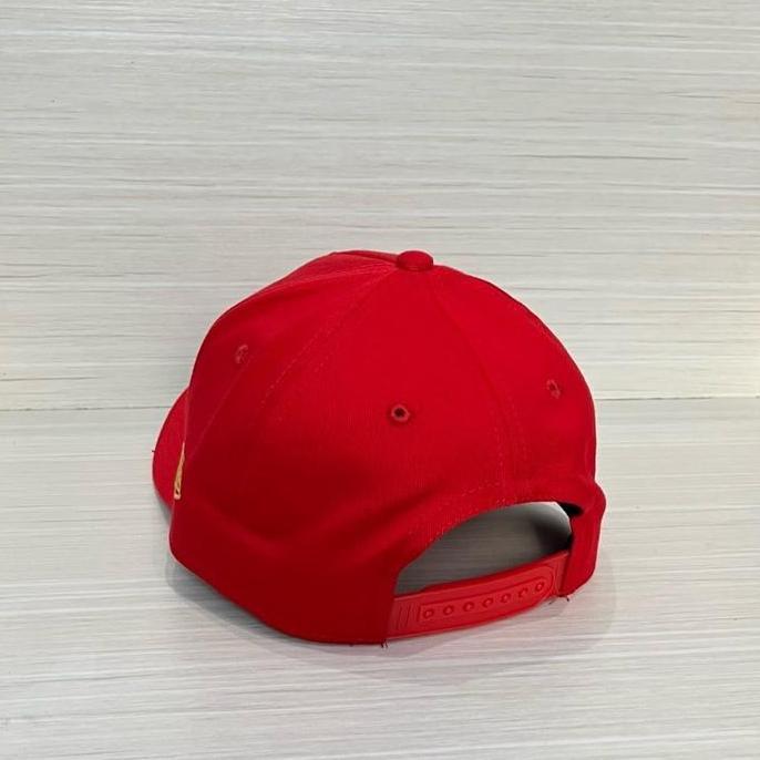 TOPI BASEBALL MERAH BORDIR As GOLD HSS