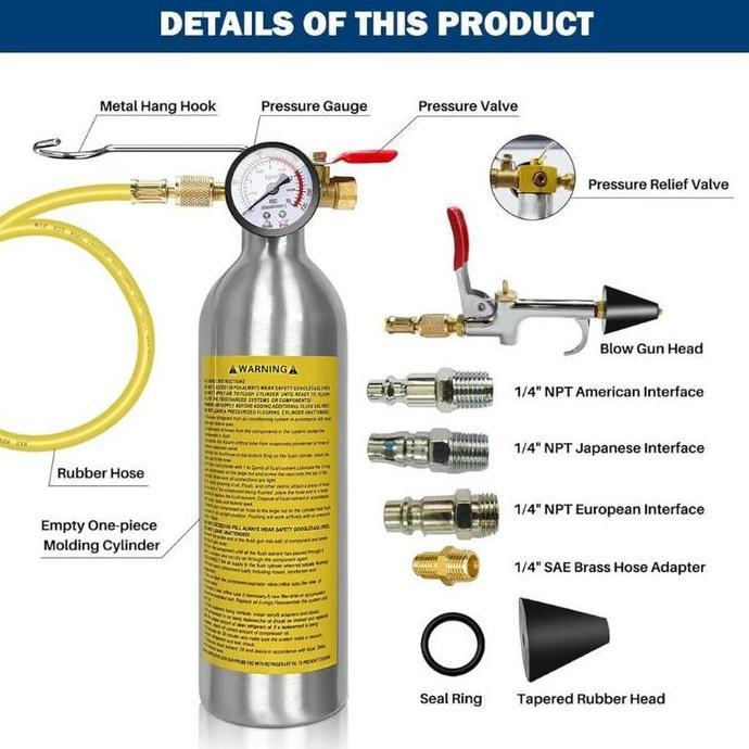 Alat Flushing Tool Kit Ac Mobil Dengan Manometer Ac Flushing Kit Alat Flushing Ac Lengkap