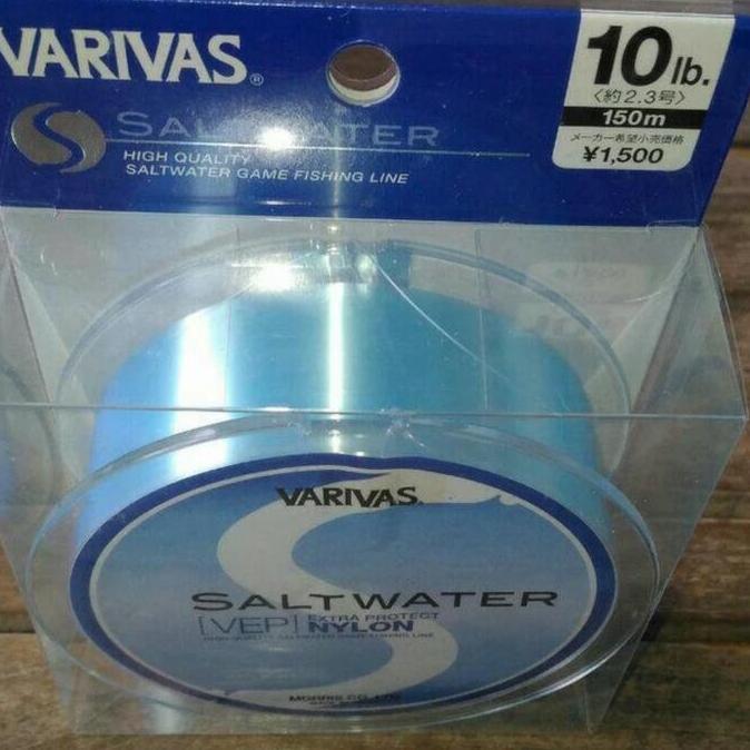 senar pancing varivas saltwater nylon 150 meter blue Diskon