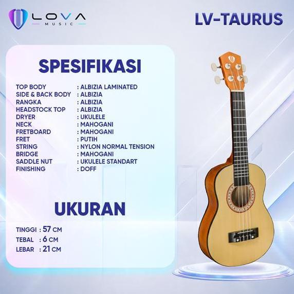 LOVA Ukulele Kencrung ( LV - TAURUS ) Senar Nylon