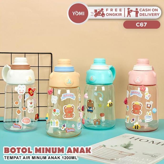 YOMI - Botol Minum 1200ML -C67 / Botol Air Minum / Botol Minum Anak