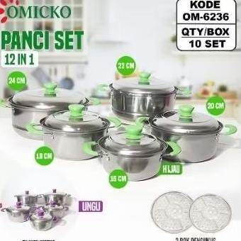panci steamer set 5 susun tutup stenlis / Panci + Steamer Set 5 Susun Stainless
