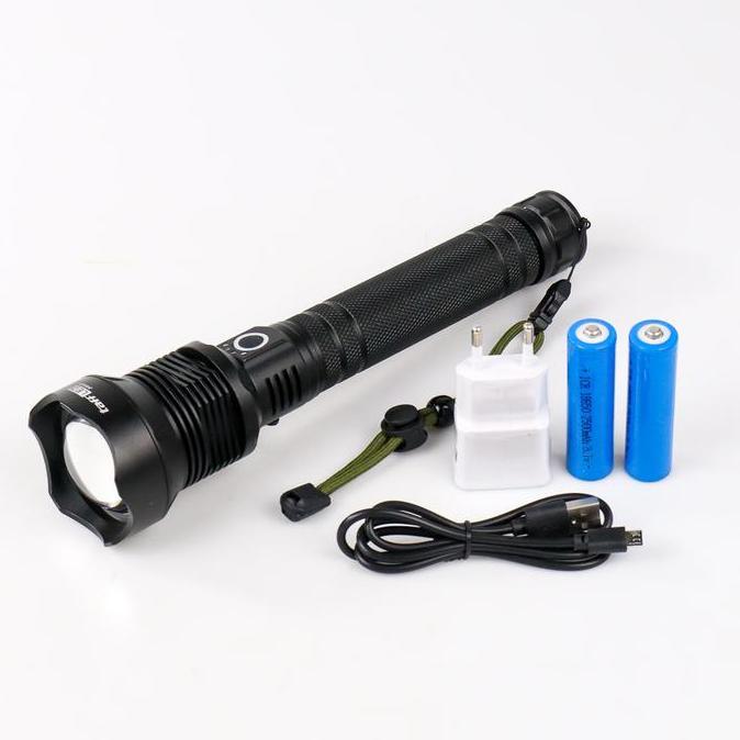 * SENTER LED XHP70.2 90000 LUMENS / SENTER SUPER TERANG JARAK JAUH ZOOM BATERAI CHARGER LAMPU USB *