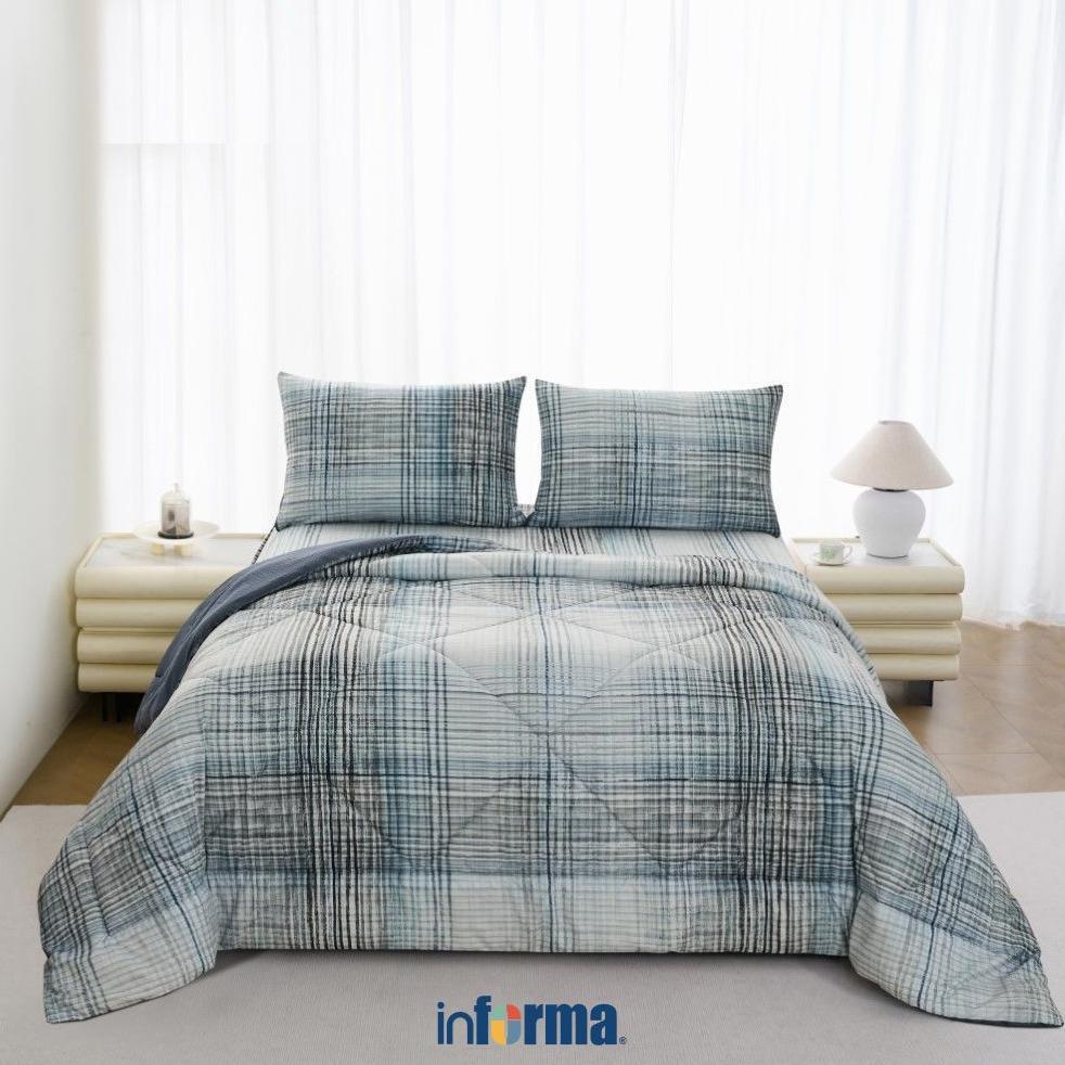 J Informa Set Seprai Microfiber Print Zack King Queen Single 180x200 160x200 120x200 Sprei Seprei Sh