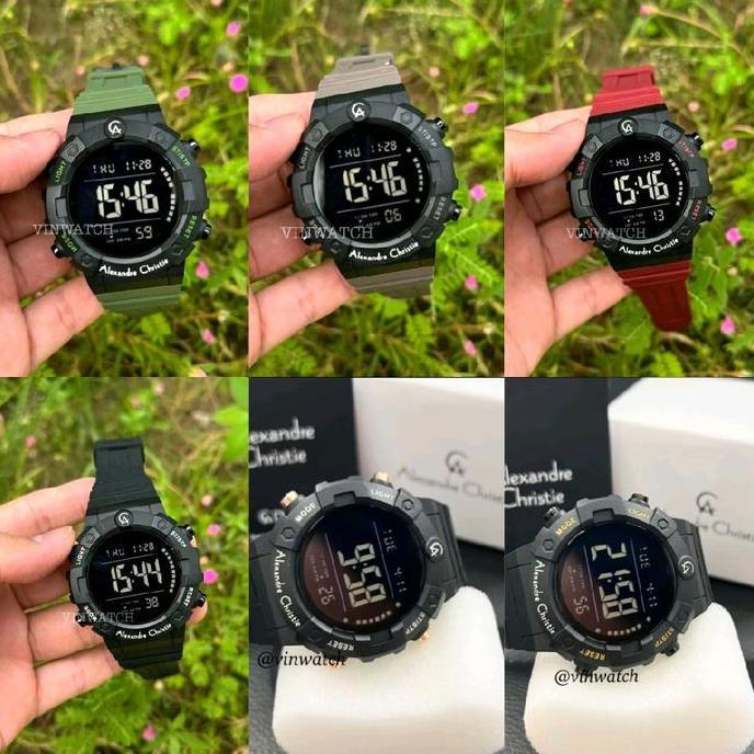 KRISNA_SATU7 - AC 9388 JAM TANGAN PRIA DIGITAL ALEXANDRE CHRISTIE 9388