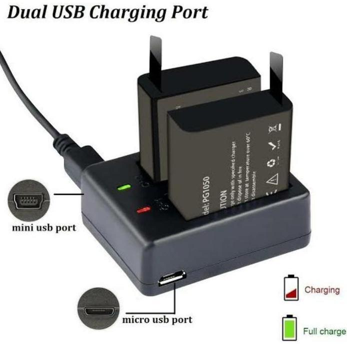 Akaso Battery Kit For V50X / Brave 7 / Brave 7 Le / Brave 8 Action Camera Ori