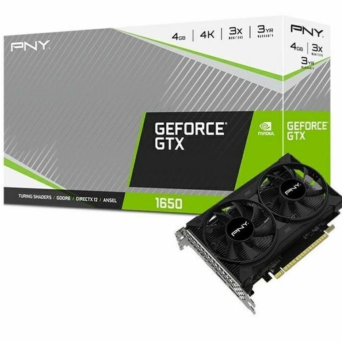 TERBARU - PNY GTX 1650 4GB DUAL GAMING GTX1650 4G GDDR6 VGA NVIDIA GEFORCE