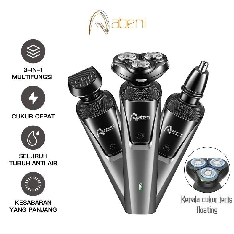 Abeni Alat Cukur Elektrik / Shaver / cukur jenggot  Listrik Portable 3IN1 Upgrade kelabu Kekuatan mo