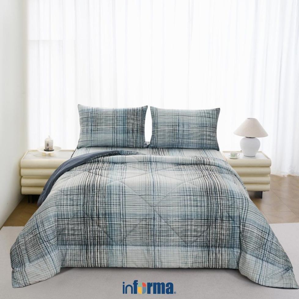 J Informa Set Seprai Microfiber Print Zack King Queen Single 180x200 160x200 120x200 Sprei Seprei Sh