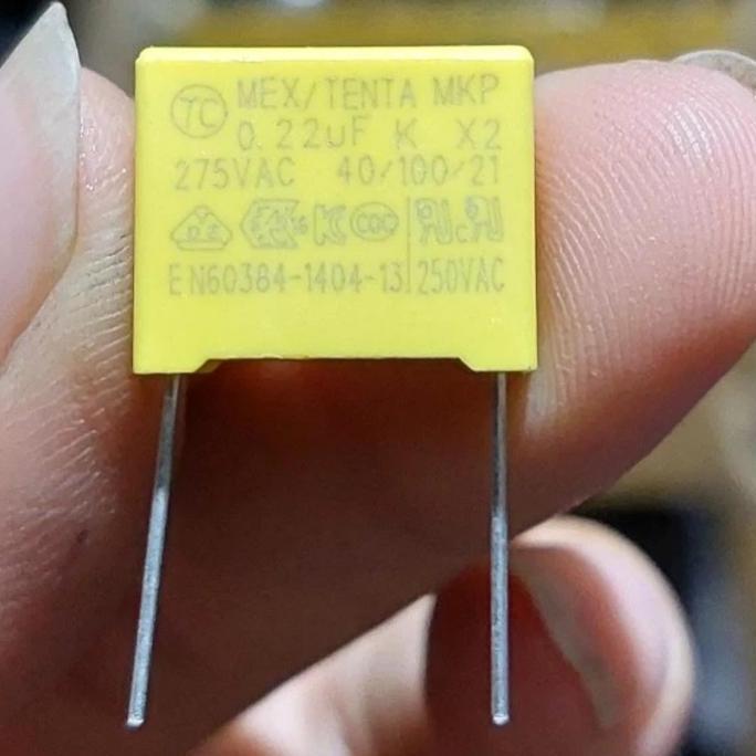 MKT 220NF 0.22UF 275VAC~ 275V~ X2 220NF 275 MKP KAPASITOR CAPACITOR PCMED