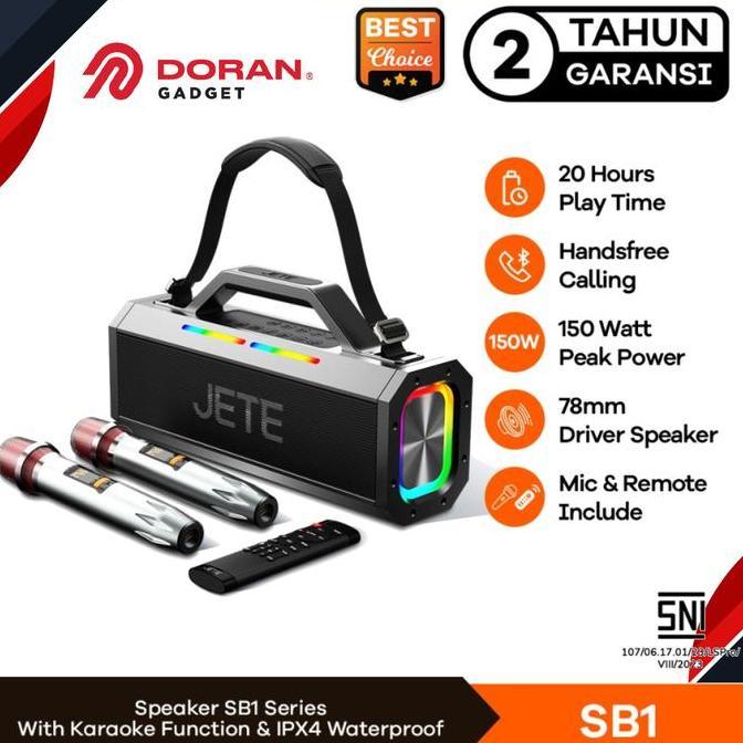 [JS] Speaker Karaoke JETE SB1 Bluetooth Surround Sound Deep Garansi Resmi