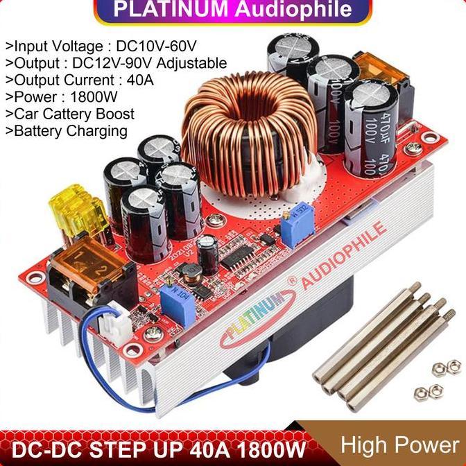 Dc-Dc Step Up 1800W 40A Boost Converter High Power Stepup Modul Dc-B1800W