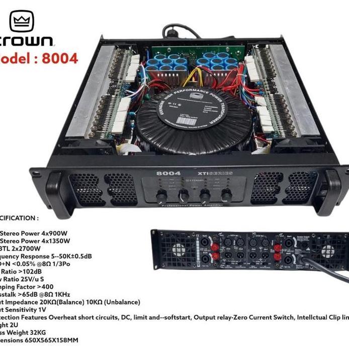 Power amplifier crown 8004 4CH 800 watt