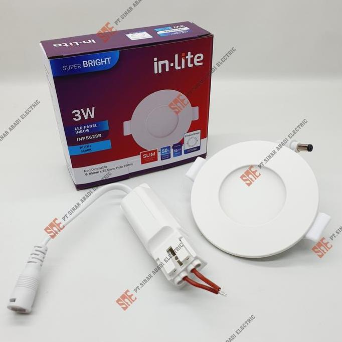 Lampu Downlight Led Inlite 3 Watt Inbow 3000K/4000K/6500K INPS628R