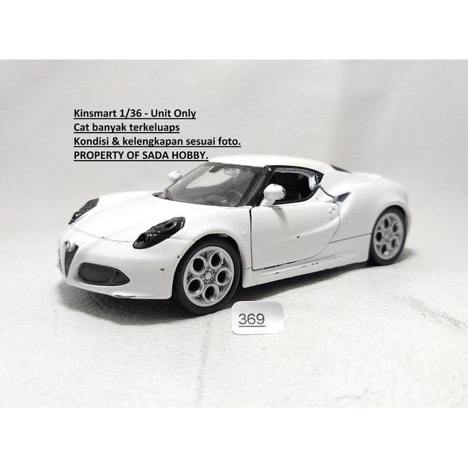 WELLY 1/36 ALFA ROMEO 4C PUTIH UNIT ONLY SADHO