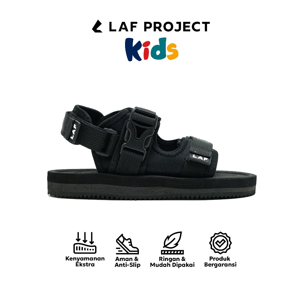 Sandal Gunung Sendal Anak Laki laki Perempuan Imaji Hitam LAF Project