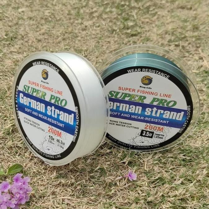 BINGOLIFE SENAR PANCING NILON JERMAN 200M SENAR PANCING NILON SENAR PANCING PERAHU MEMANCING DI LAUT