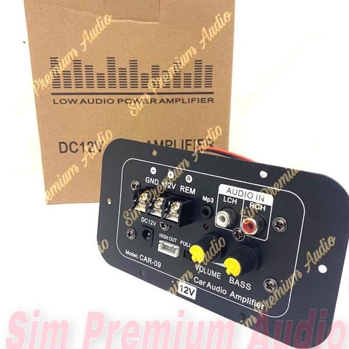 Power Kit Mesin Car09 Mini 12 Volt Basstube Subwoofer Mobil Car09 Baru