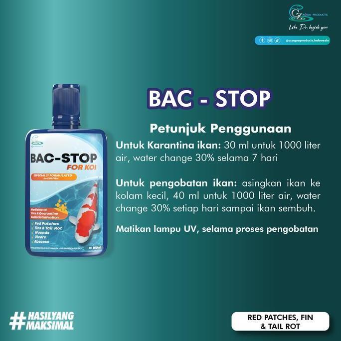 Bac-Stop for Koi obat infeksi bakteri ikan koi dan karantina