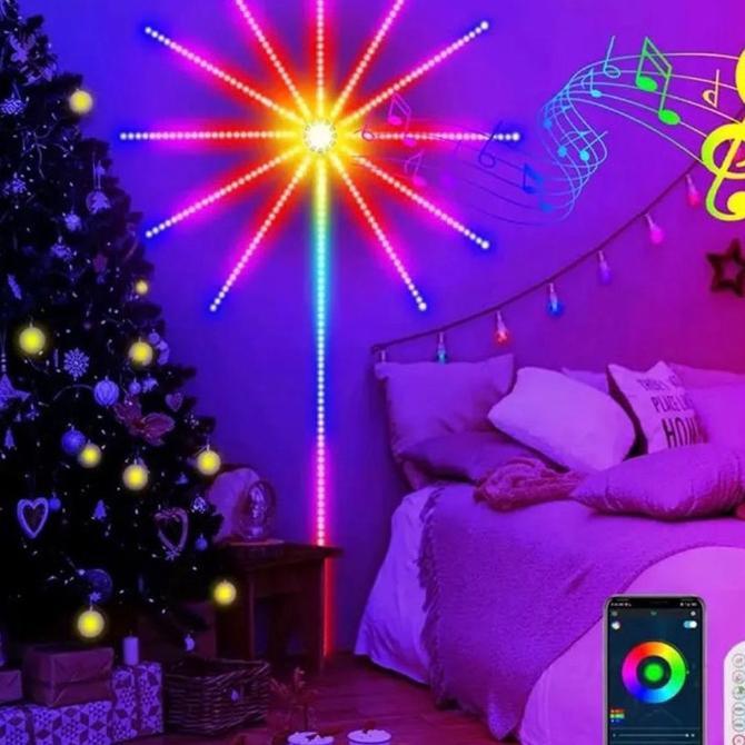 Lampu Led Strip Model Kembang Api / Rockware Firework Led Magic Color Lamp / Lampu Strip Kembang Api